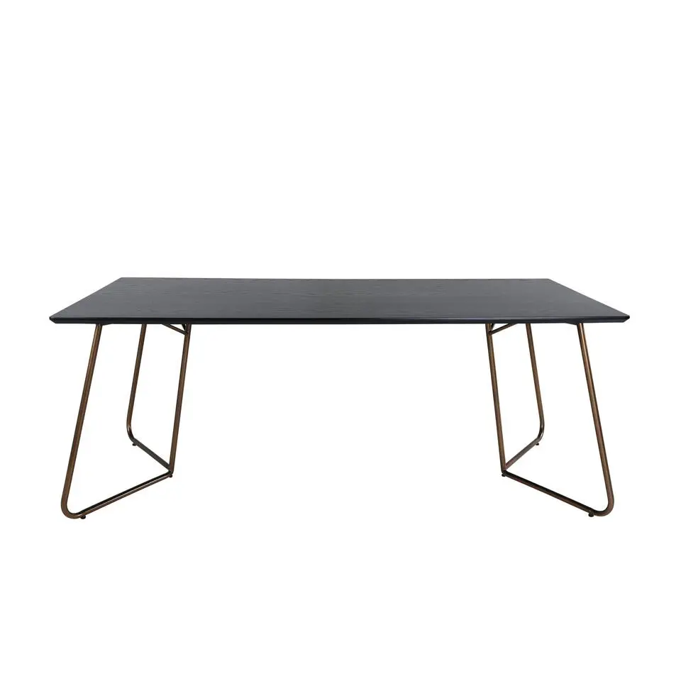 Eettafel Zwart Hout - 190x90x75cm - Petra Distressed