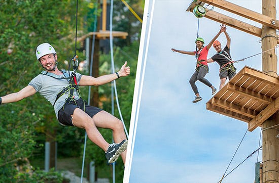 Flying Fox und Sky Jump in München als Geschenk