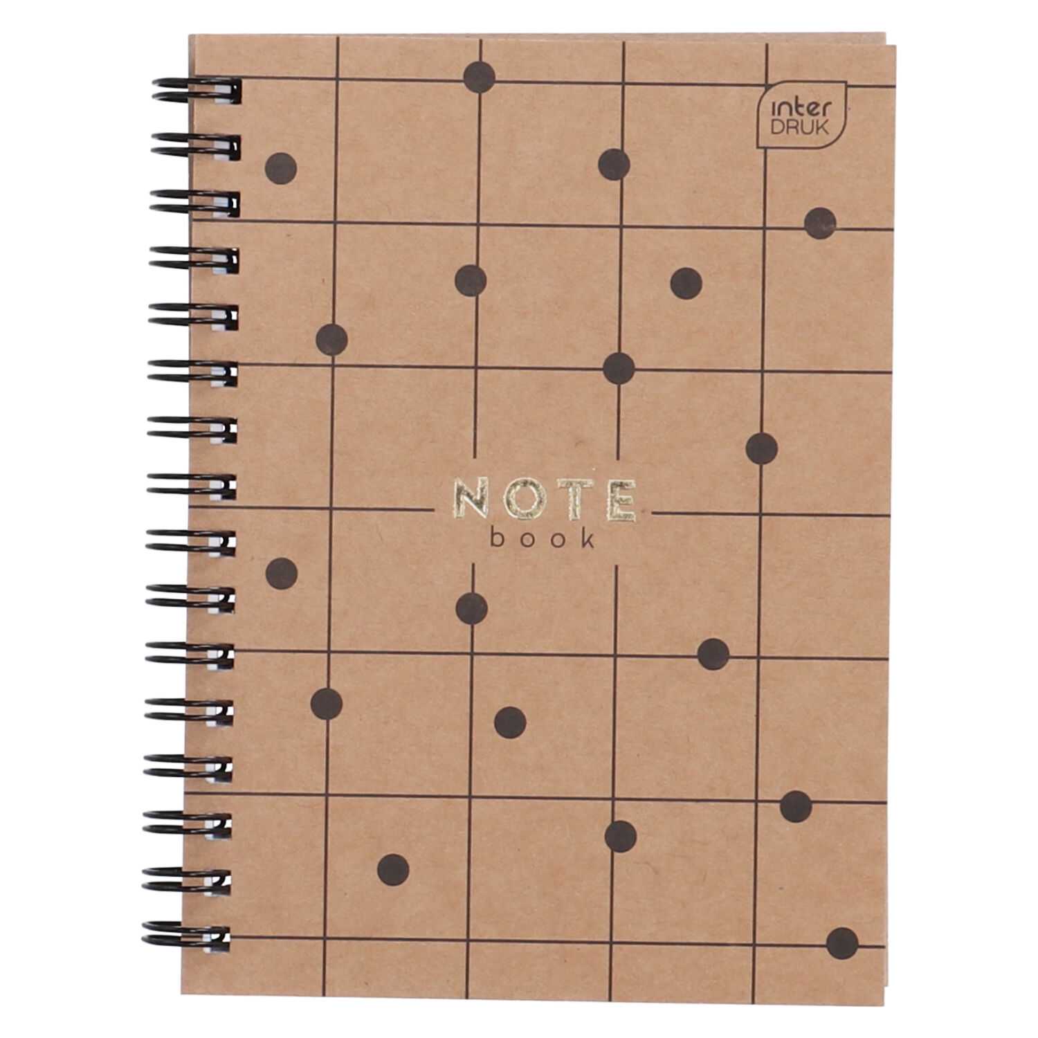 Spiralnotizbuch A6 80Blatt Kraft kariert