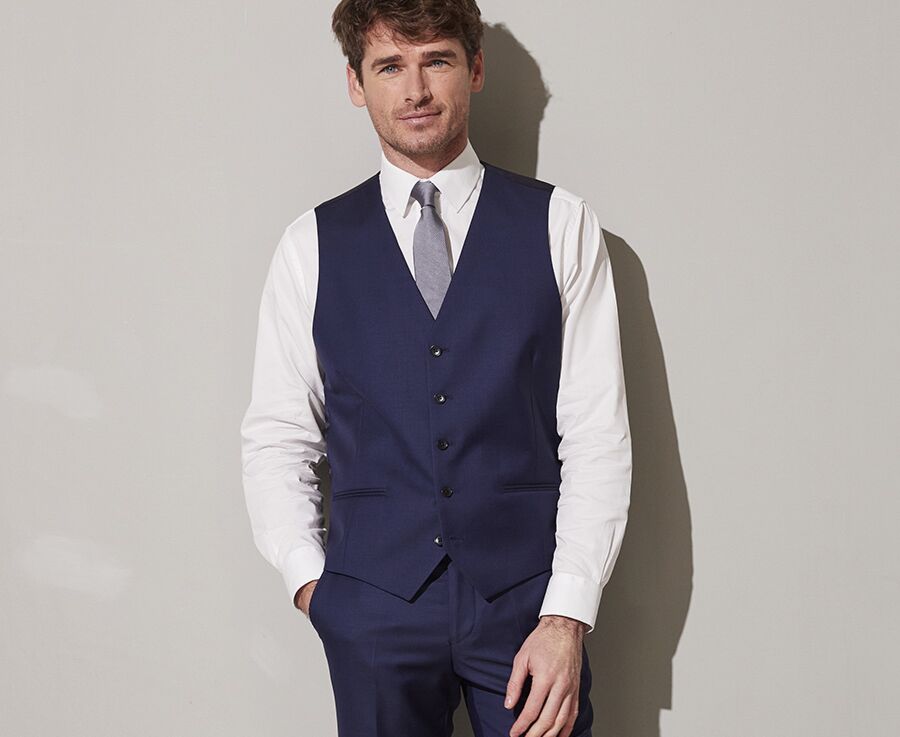 Gilet de costume homme Bleu pétrole - LAZARE
