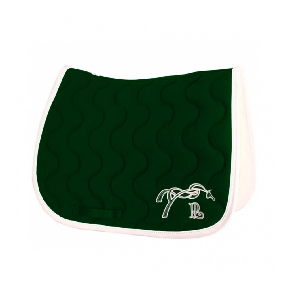 Pénélope CLASSIQUE - Tapis mixte vert forêt/blanc