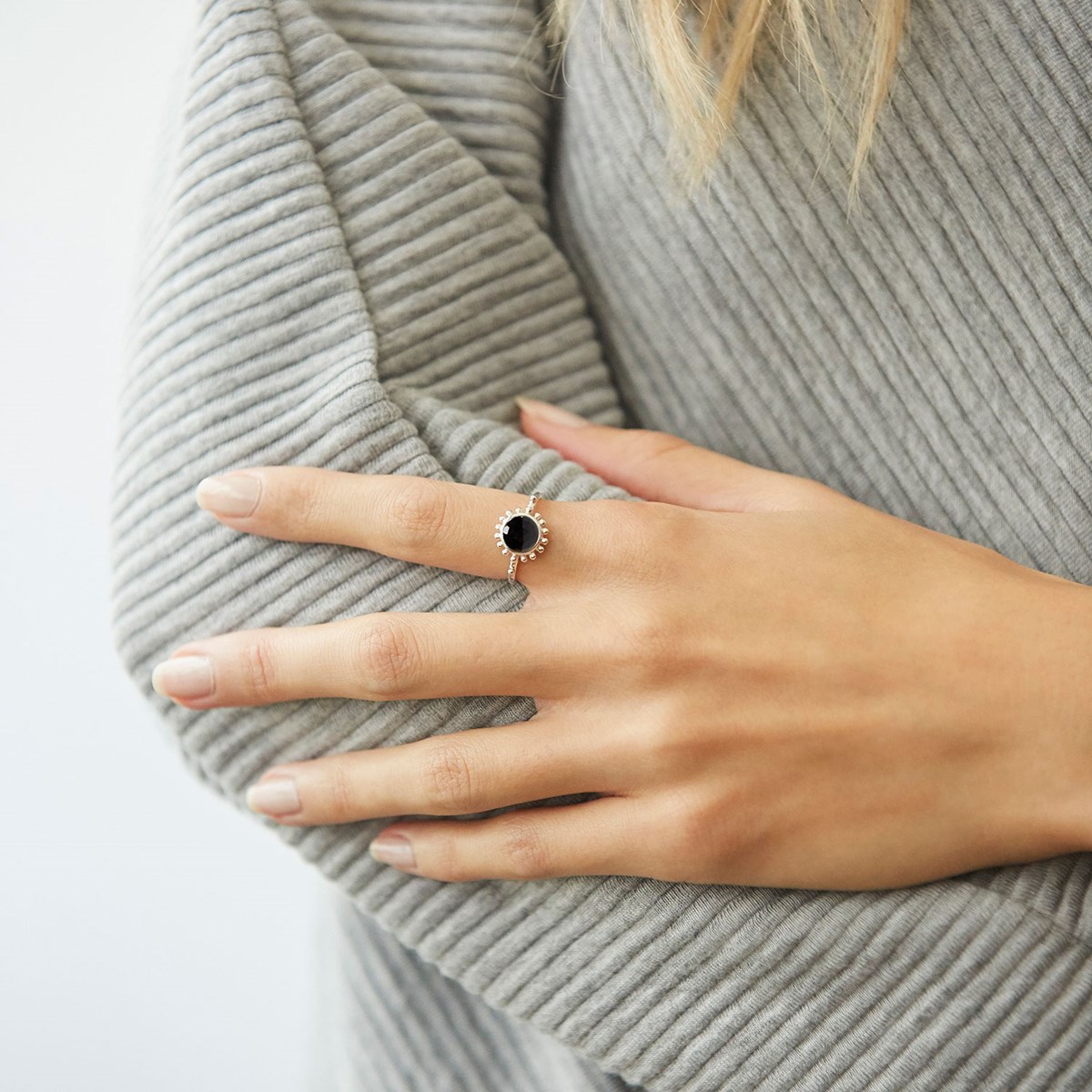 Bague Soleil et Onyx Noir, Surya