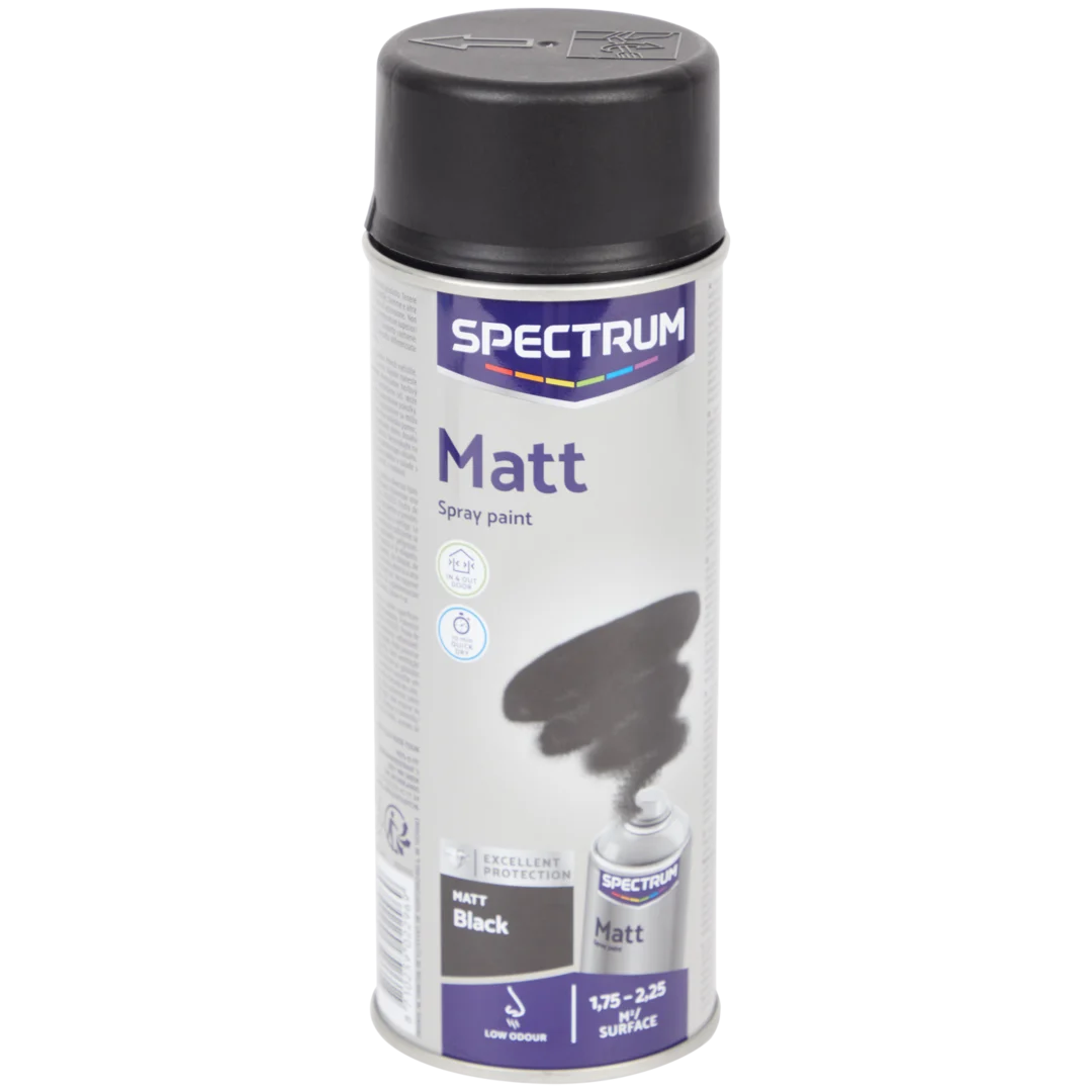 Peinture mate en aérosol Spectrum Noir