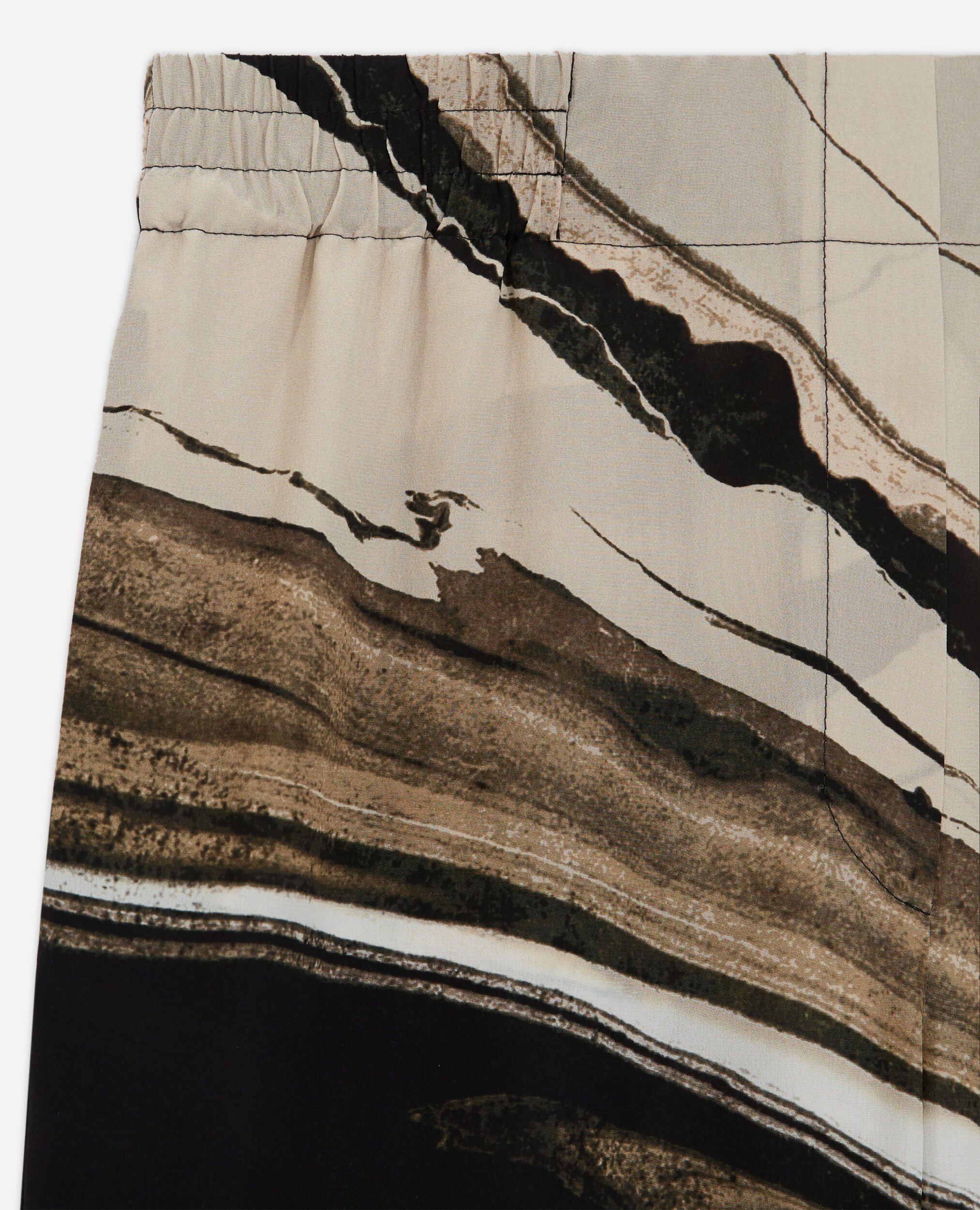 Pantalon en soie fluide imprimé