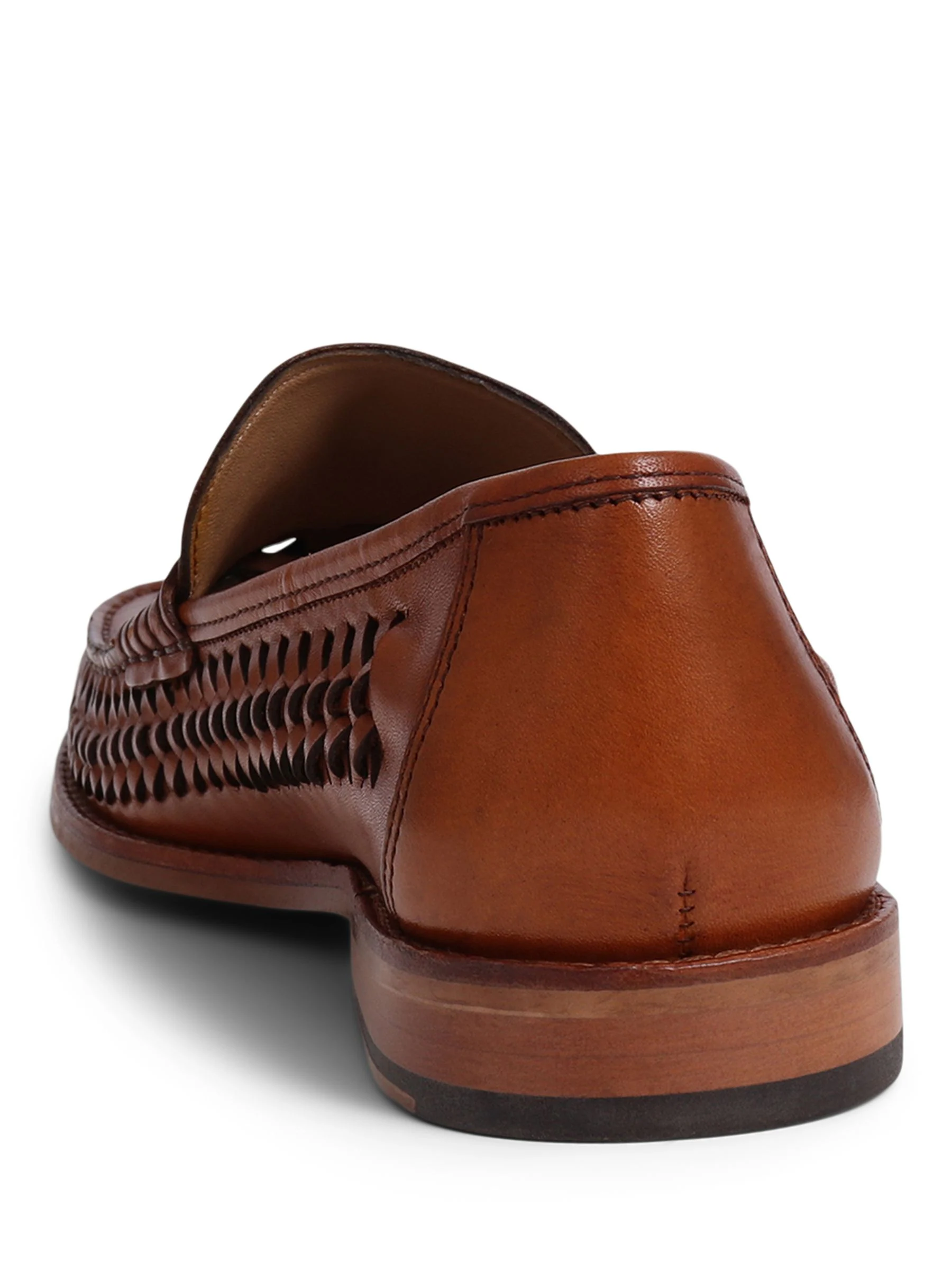 Chocoladebruin - Jones Bootmaker Riverside geweven leren instappers