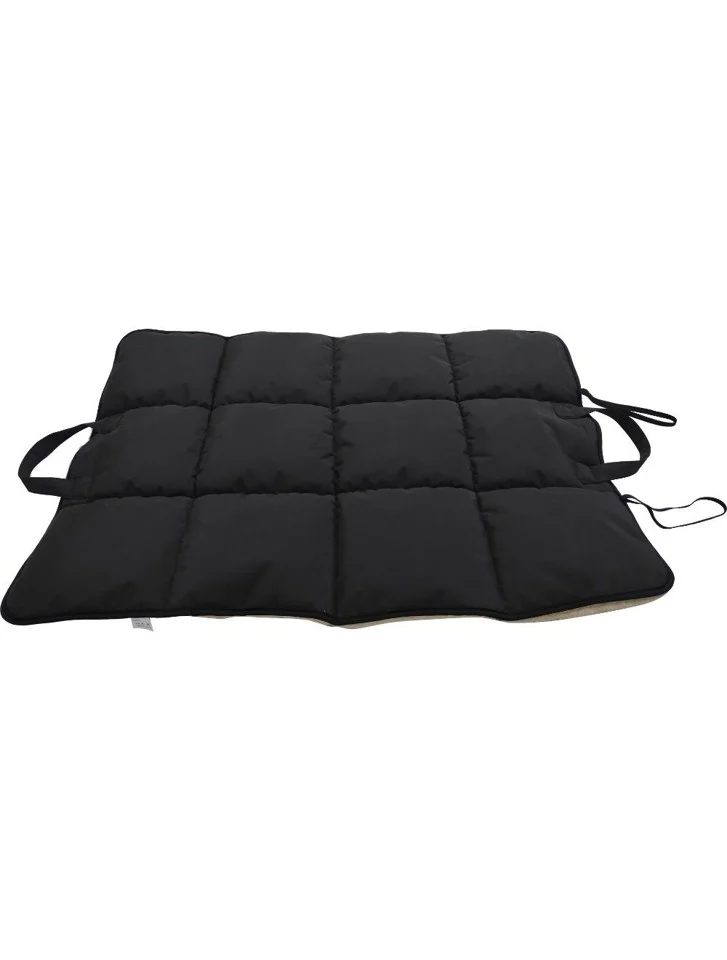 Peppy buddies - Foldbar madresse Sort og beige fleece90x66cm