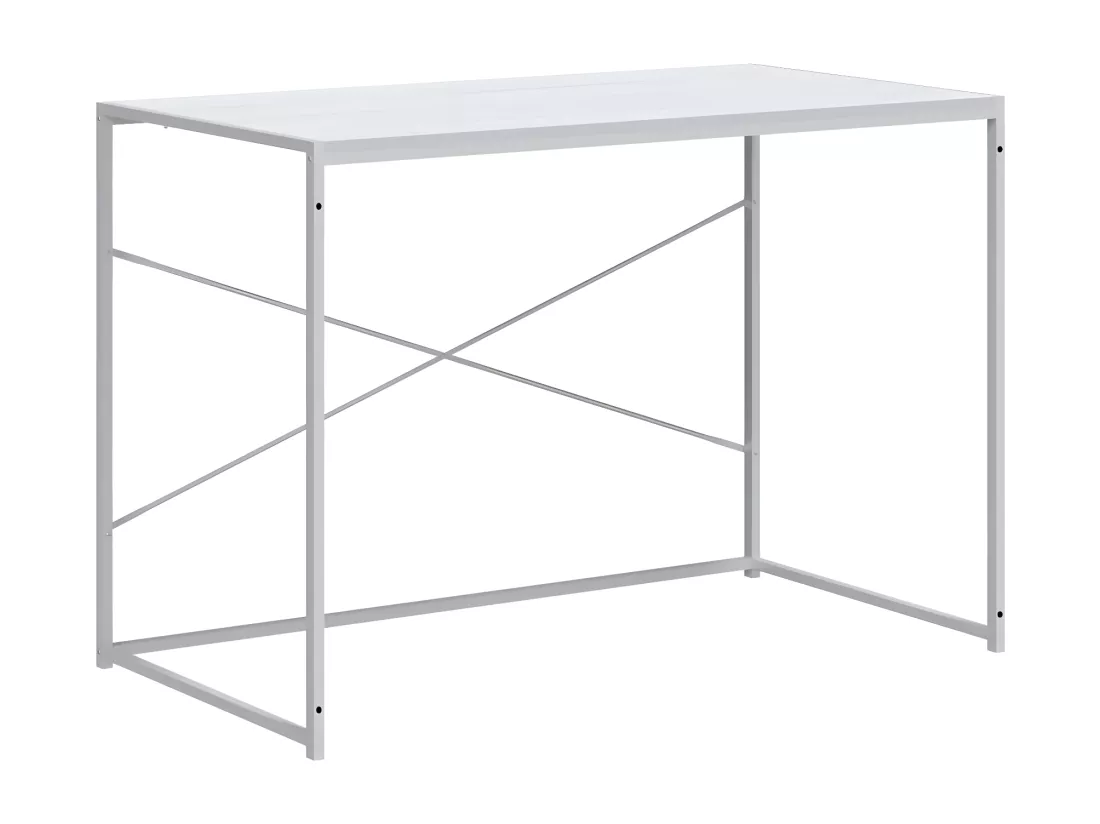 Bureau d'ordinateur Blanc 110x60x70 cm Aggloméré