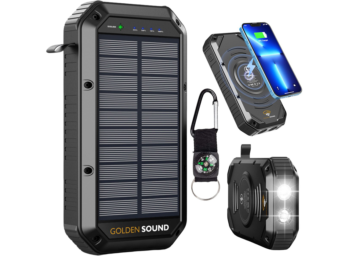 Golden Sound powerbank op zonne-energie - 30.000mAh