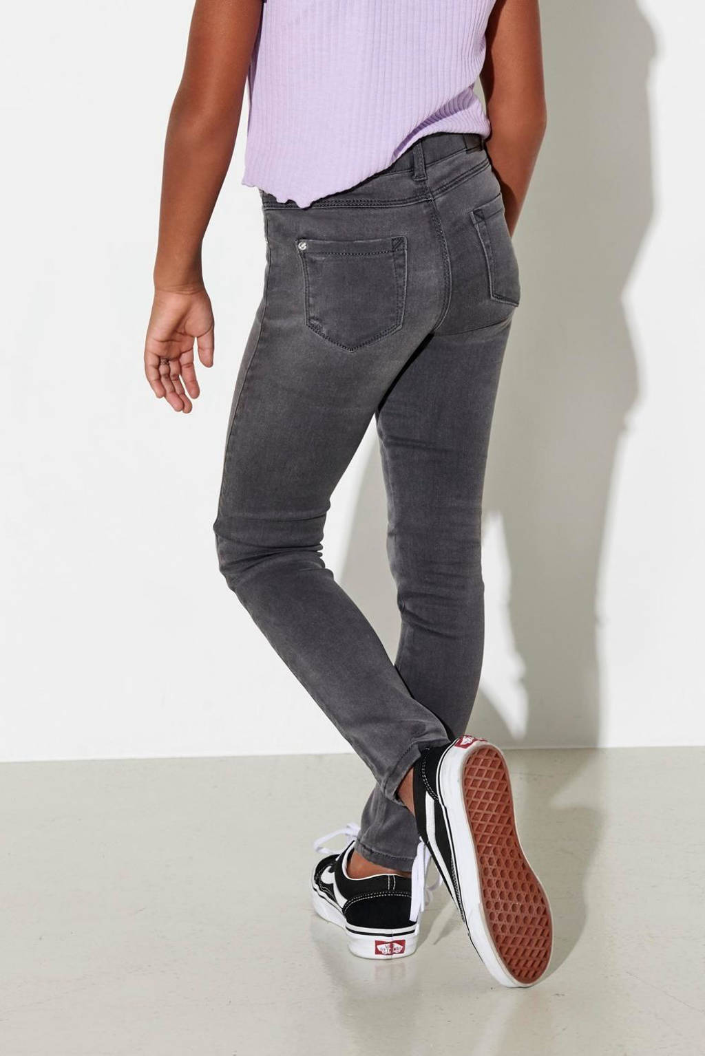 ONLY skinny jeans KONROYAL met katoen grijs stonewashed