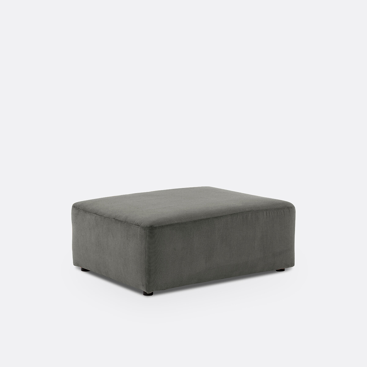 LA REDOUTE INTERIEURS<br>Puff com nervuras de veludo, Monica