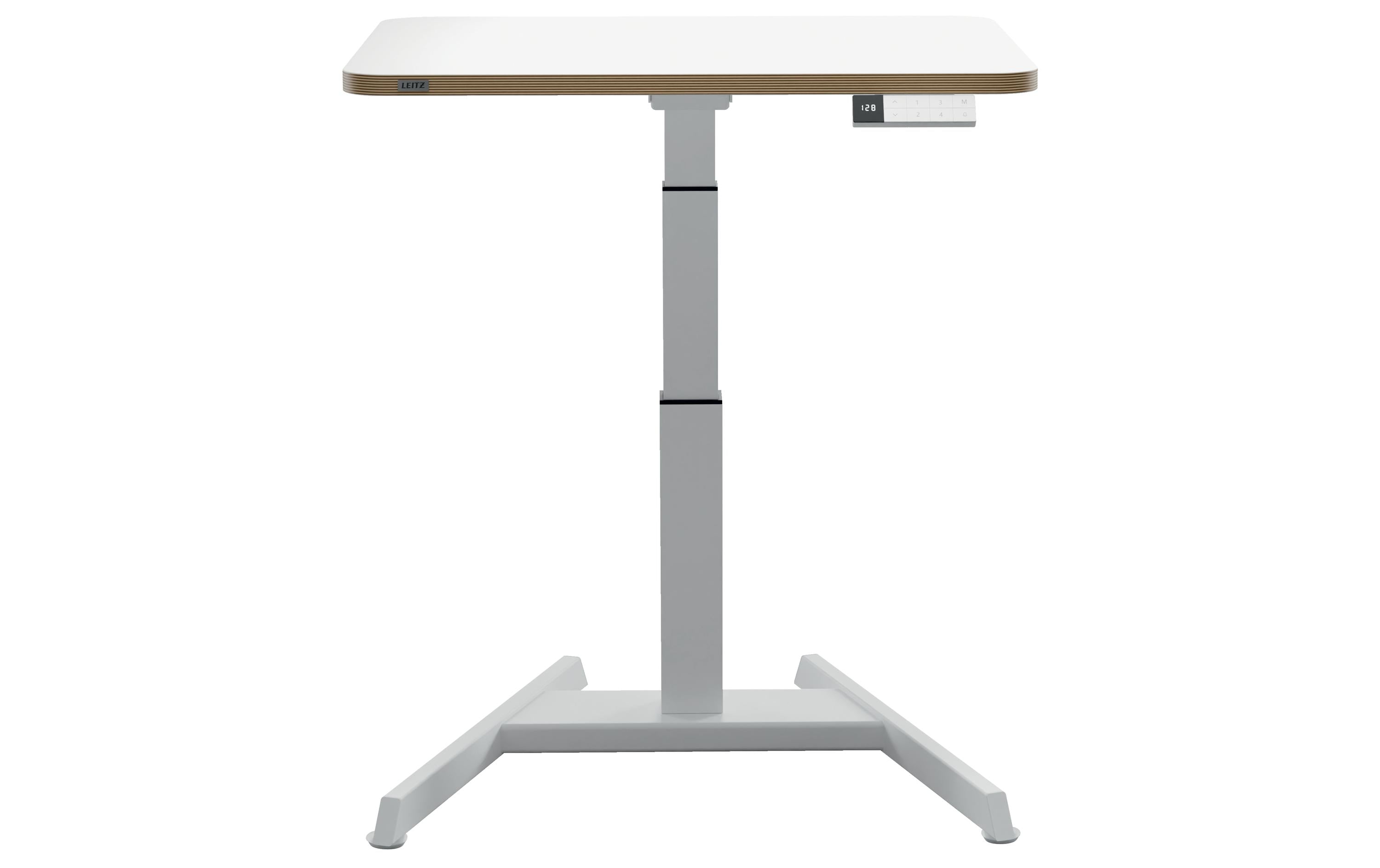 Ergo, höhenverstellbarer Sitz-Stehtisch Weiss<br>Elektrisch höhenverstellbarer Schreibtisch