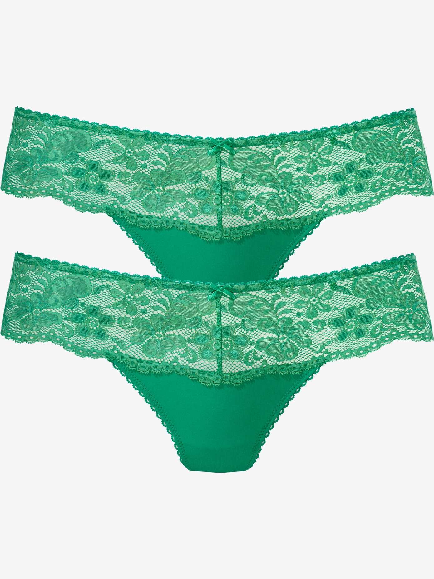 Beau string avec large ceinture de dentelle nuance