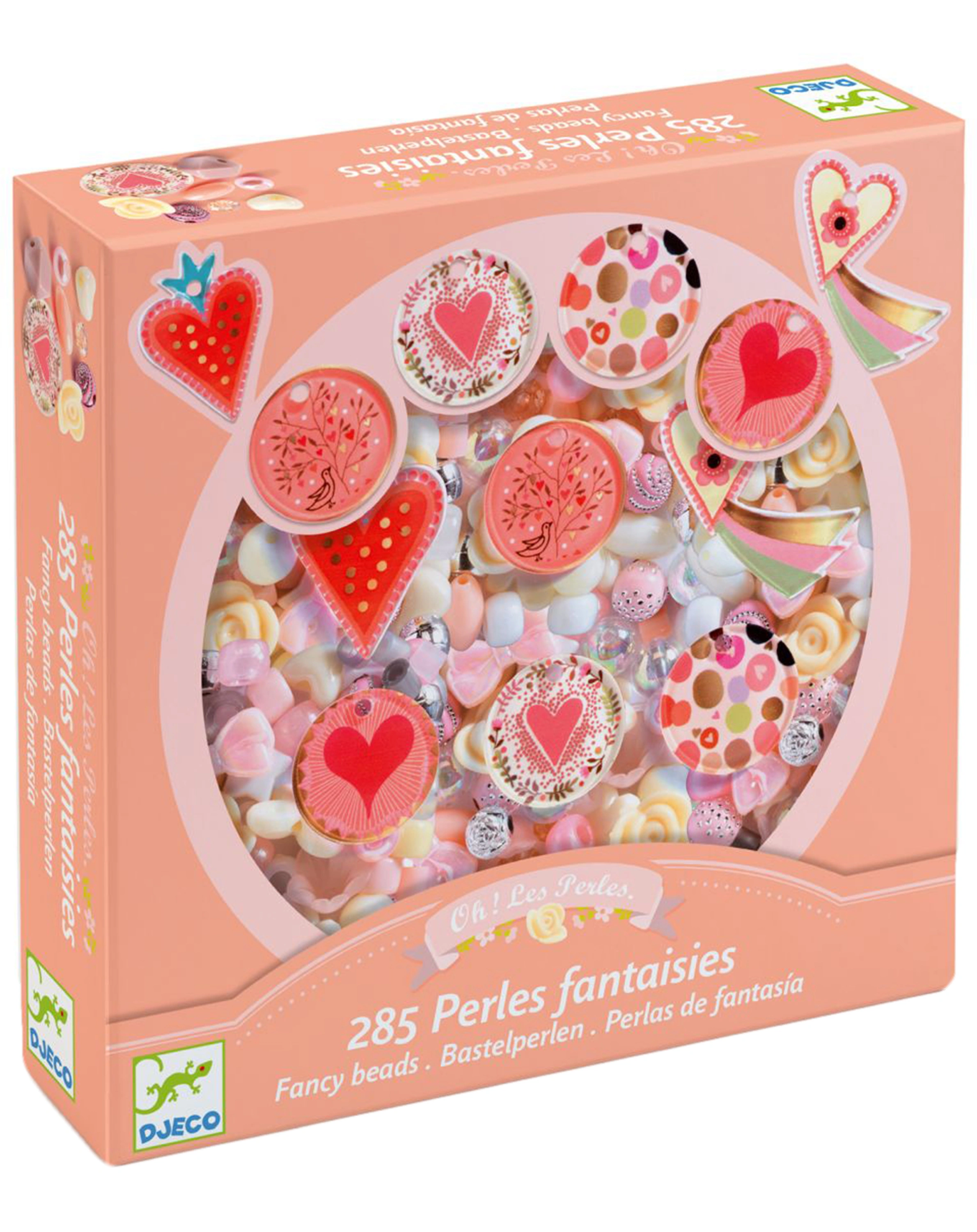 Perlen-Set HERZEN in bunt