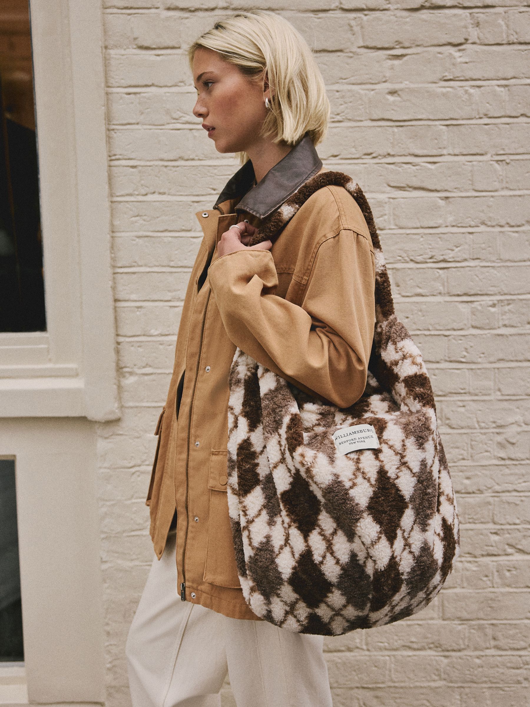 Chocoladebruin - Borg Argyle Shoulder Bag