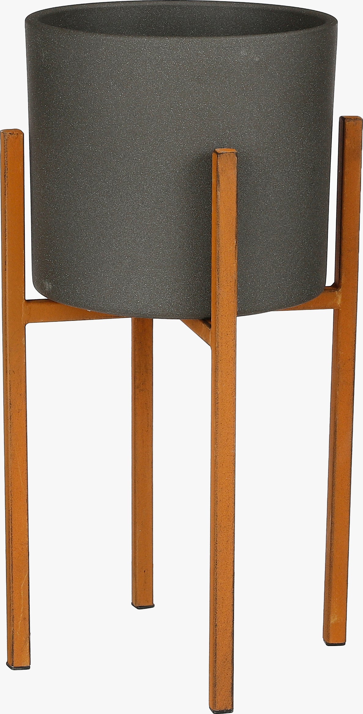 Mica Decorations bloempot Era mat donkergrijs D 28 H 26 cm