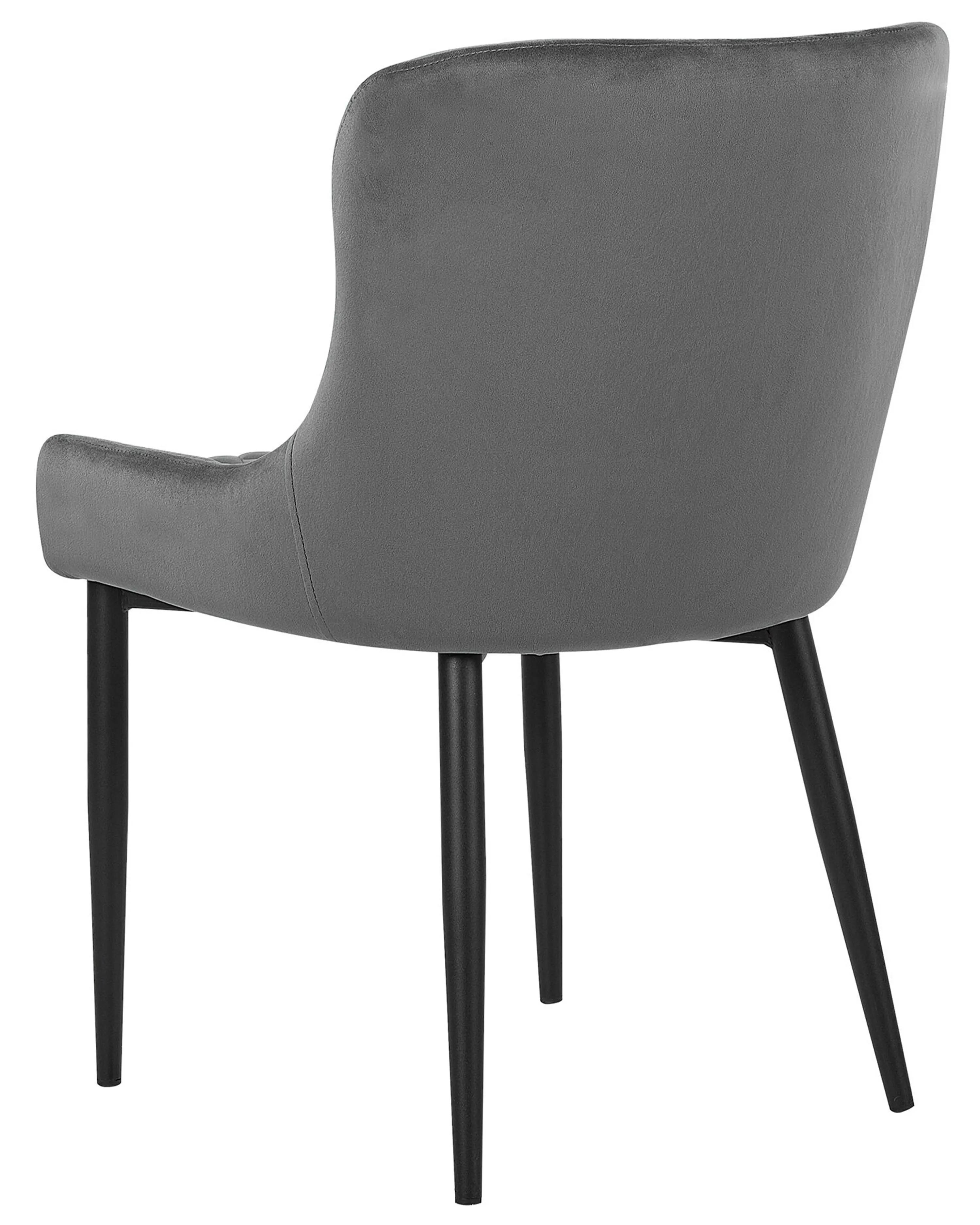 Set van 2 eetkamerstoelen SOLANO Fluweel Grijs