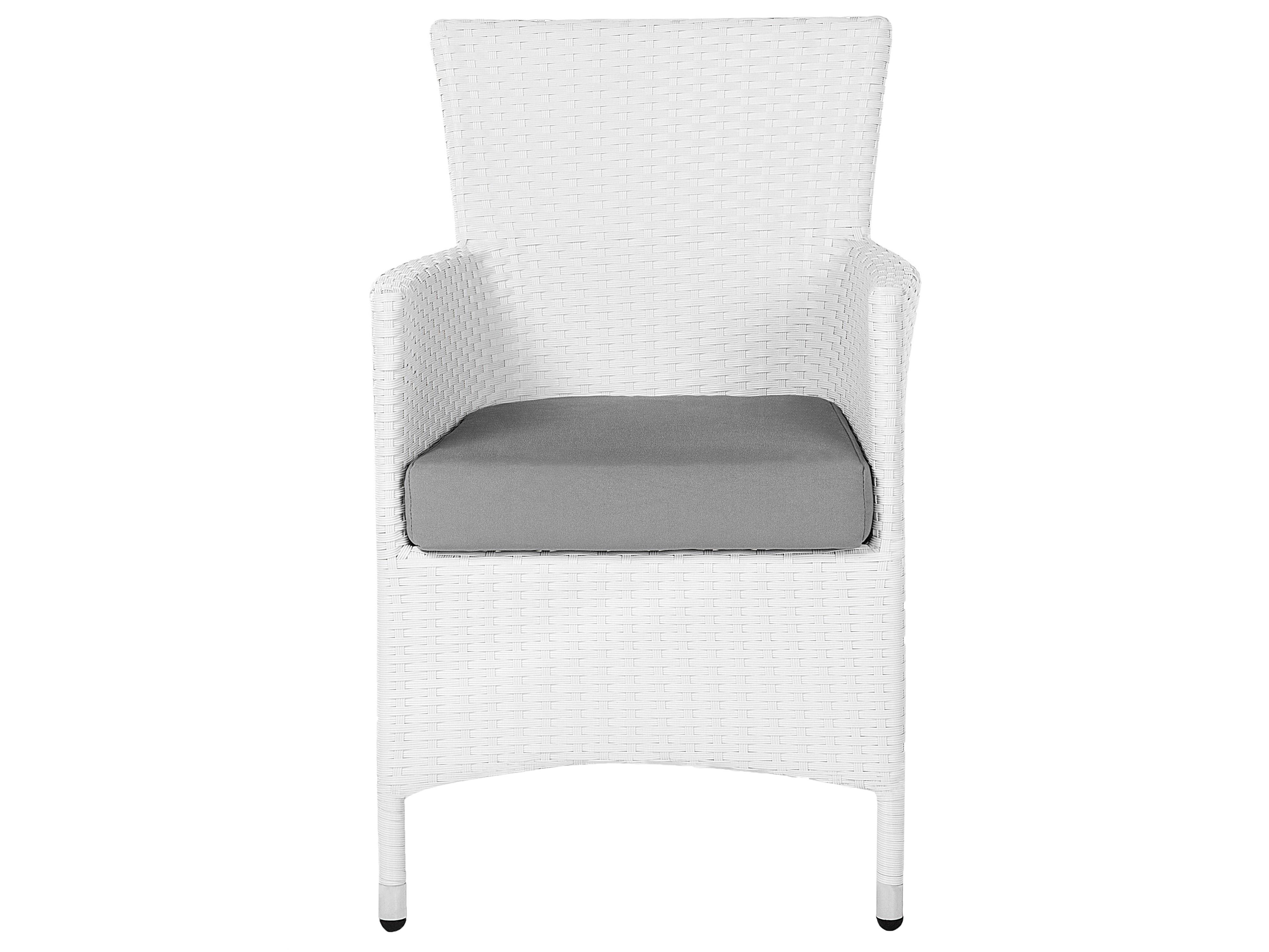 Tuinset 8-zits ITALY met kussens PE rotan Wit