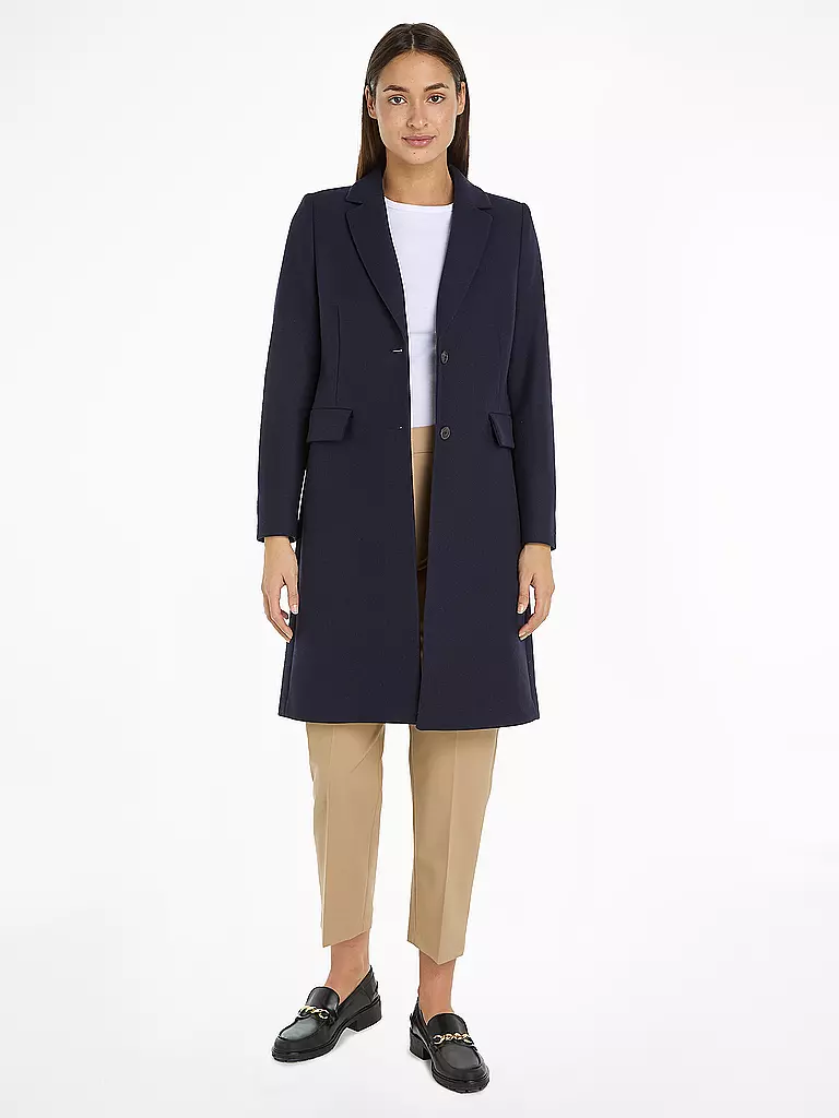 TOMMY HILFIGER Wollmantel dunkelblau