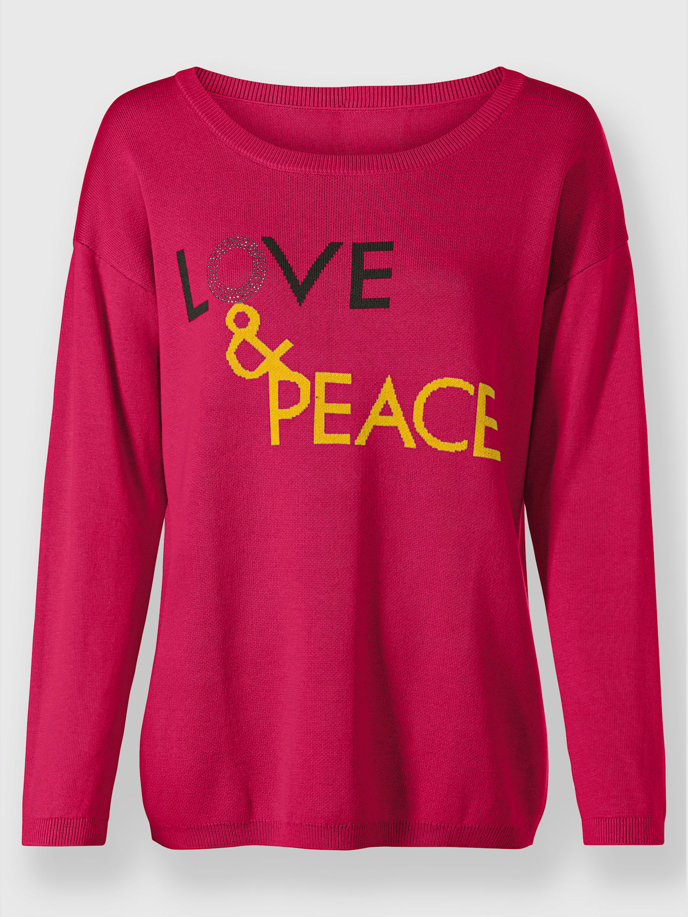 Pull inscription avec petites pierres brillantes fantaisie