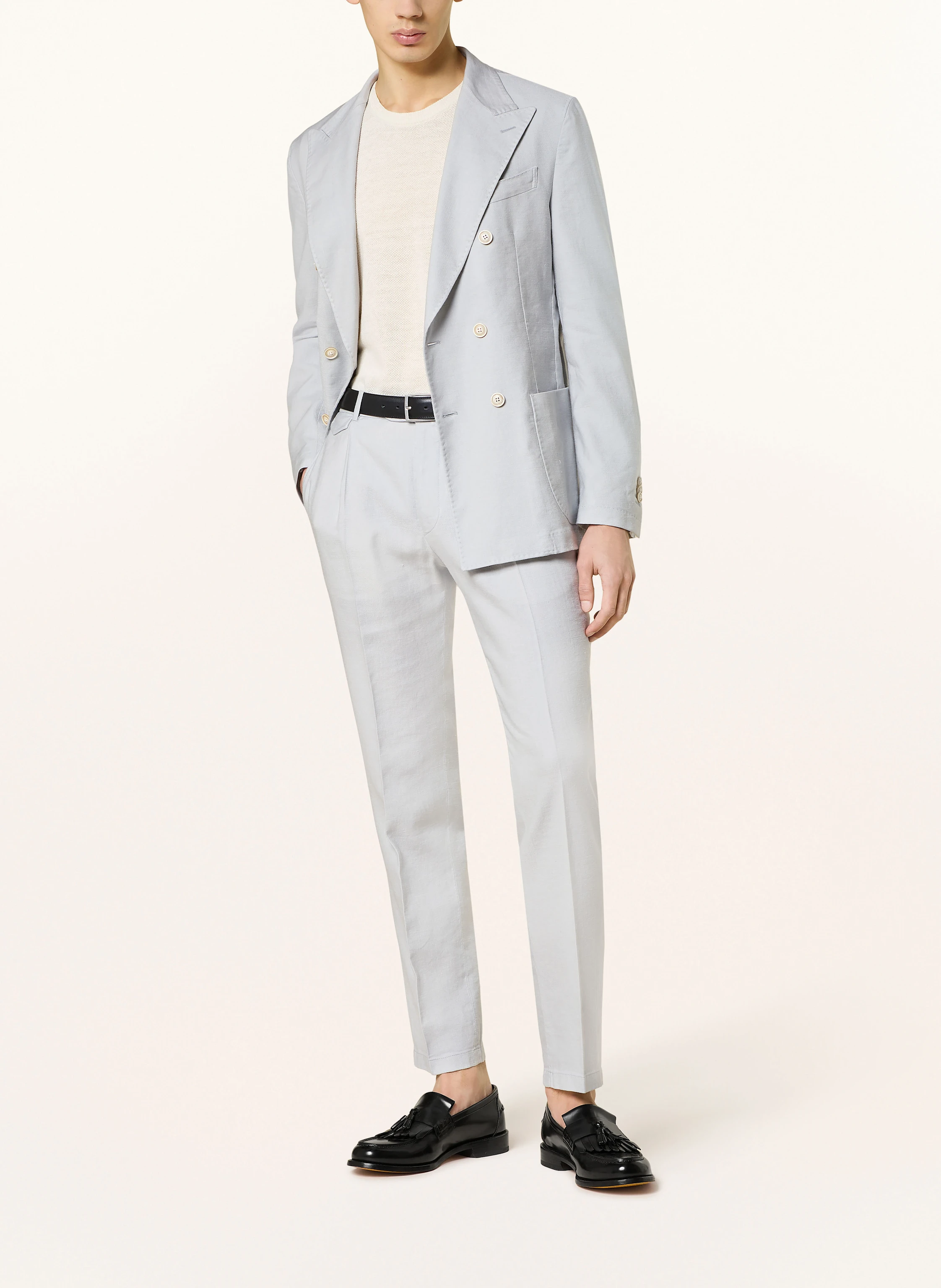 windsor. Anzughose SILVI Extra Slim Fit mit Leinen