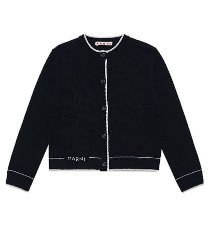 Marni Cardigan - Wolle - Navy m. Weiß