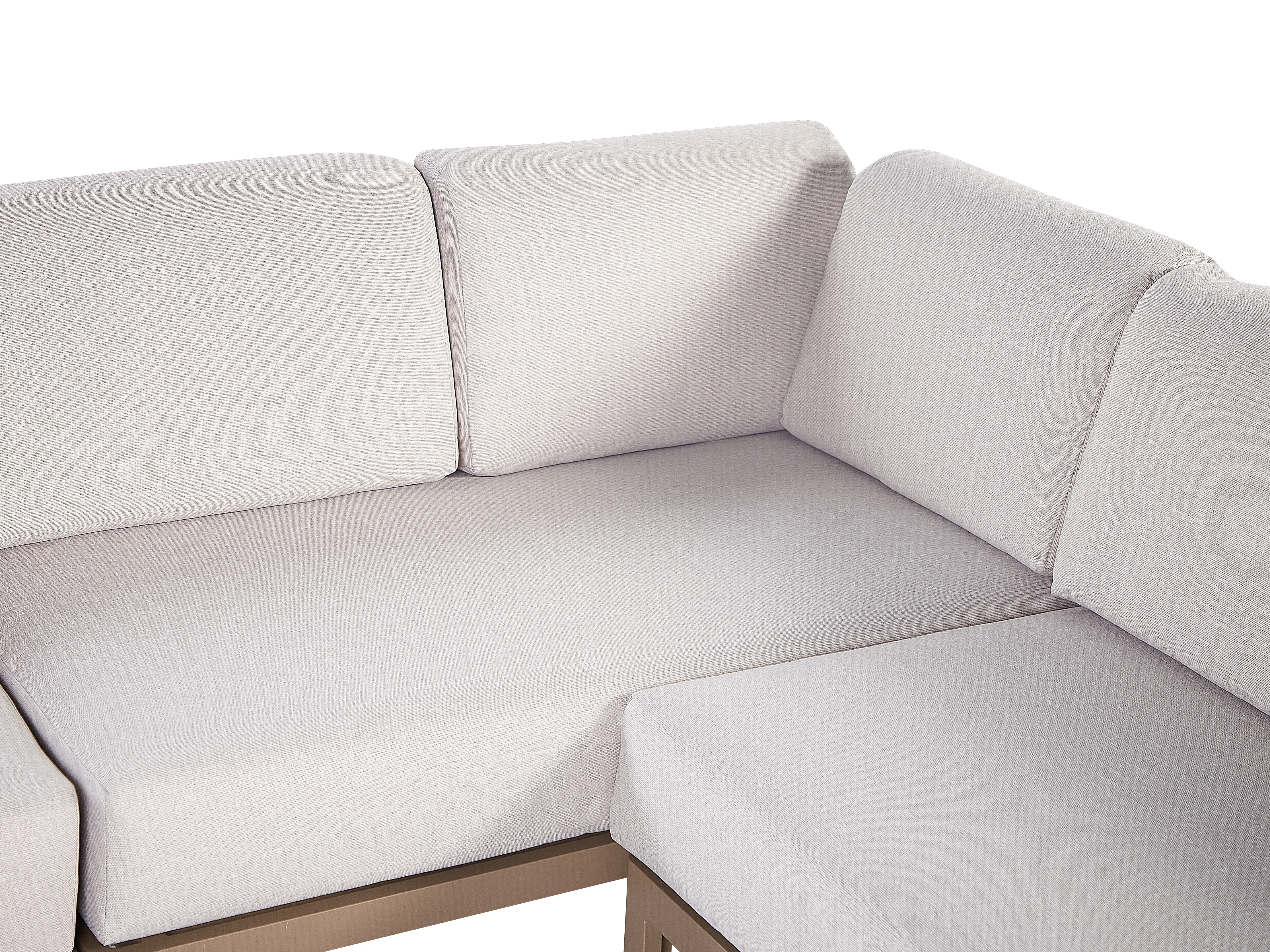 Tuin hoekloungeset met tafel 6-zits RIMA III linkszijdig modulair Metaal Lichtbeige
