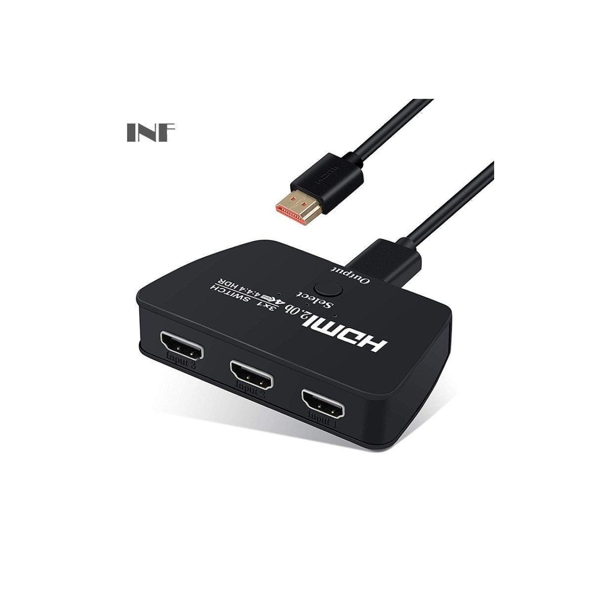 HDMI-bryter med HDR, 3D og 4K (2160p)