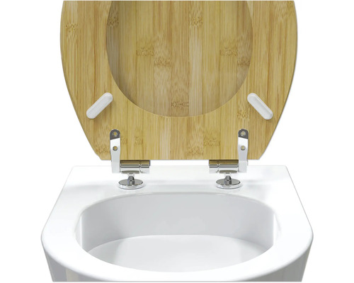 form&style Hainan bamboe toiletbril met soft-close mechanisme