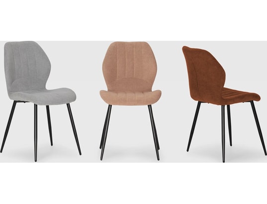 CONCEPT1 - Chaise Lot de 4 C. Milu saumon