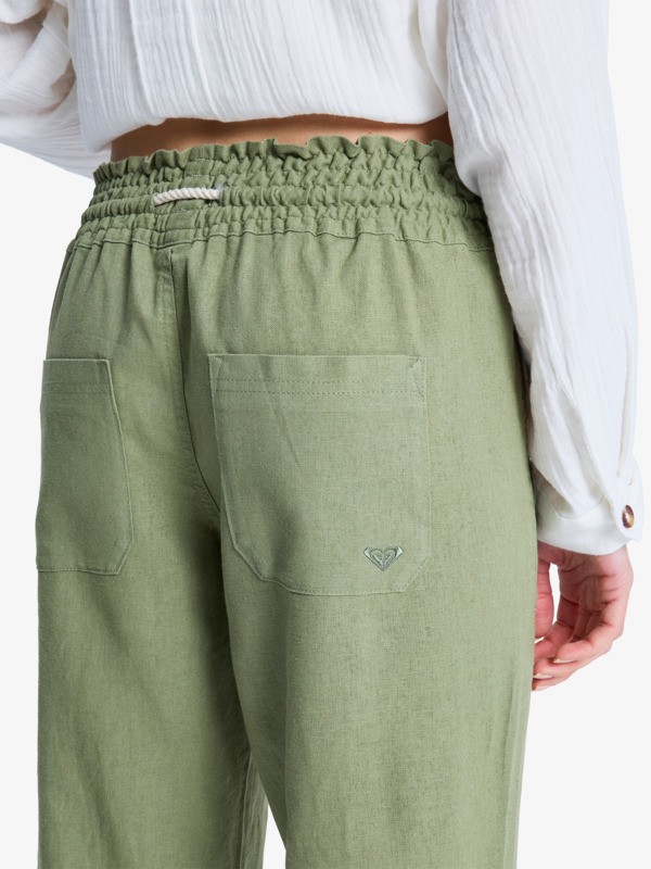 Oceanside Pantalon évasé Vert Femme