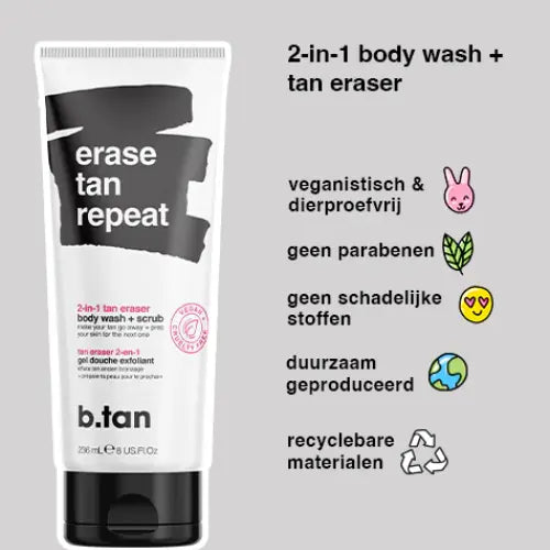 Erase Tan Repeat  2 in 1 Tan Eraser Body Wash + Scrub
