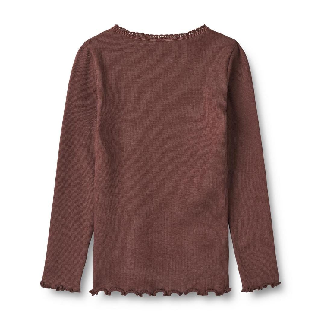Wheat Rib T-shirt L/s Reese reese 3118 eggplant