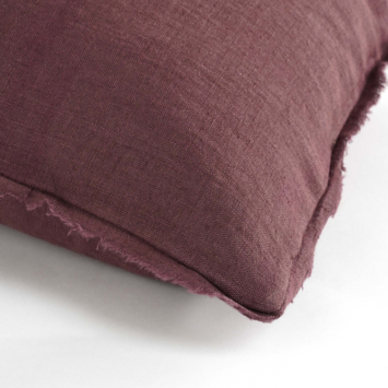 Kussen ruffled bordeaux 35 x 25 cm