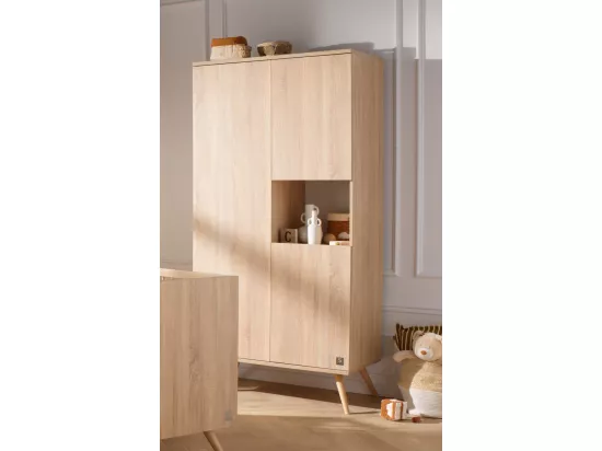 Armoire 3 portes 1 niche en bois