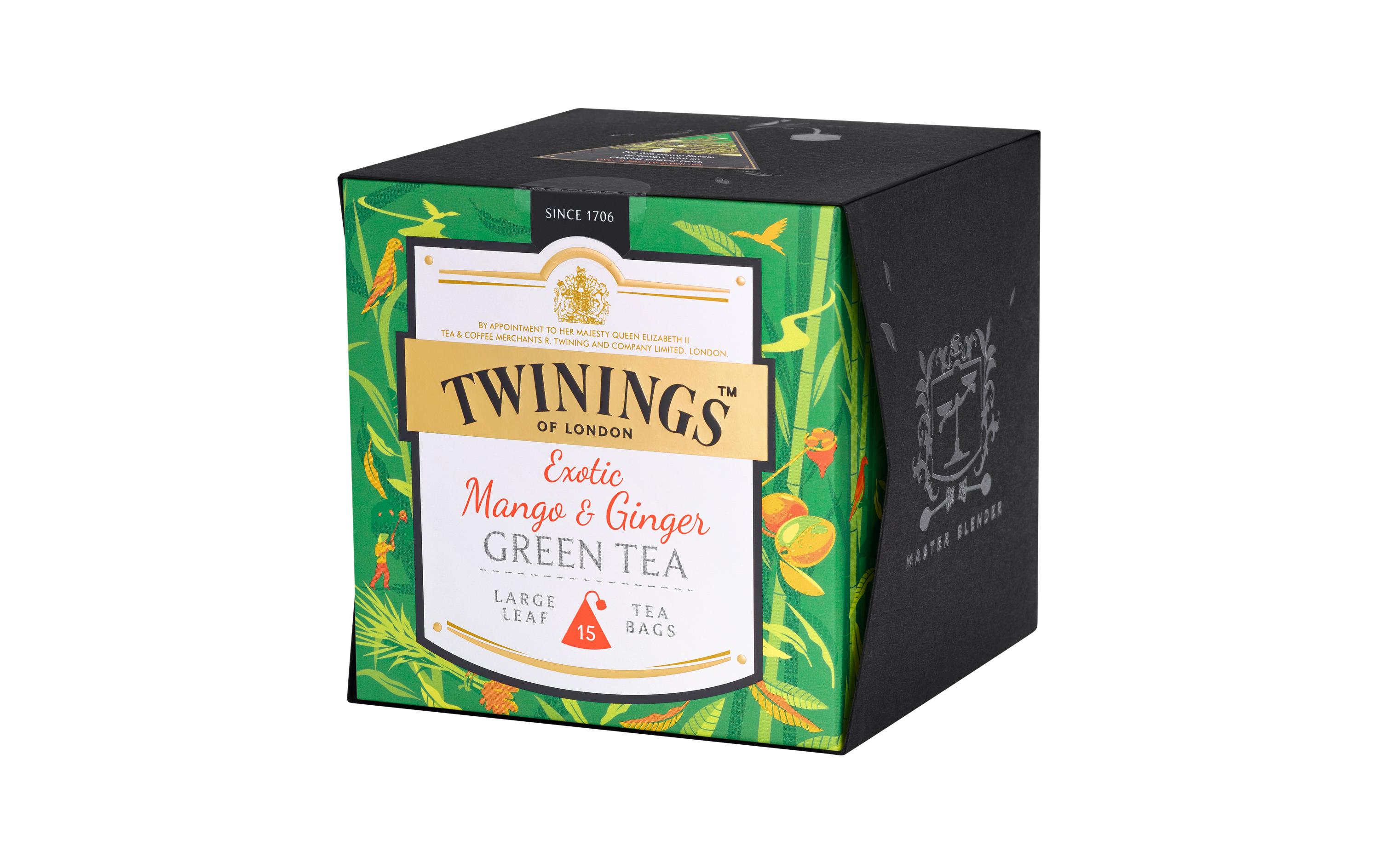 Teebeutel Twinings Mango & Ginger Green Tea 15 StückAromatisierter Grüntee
