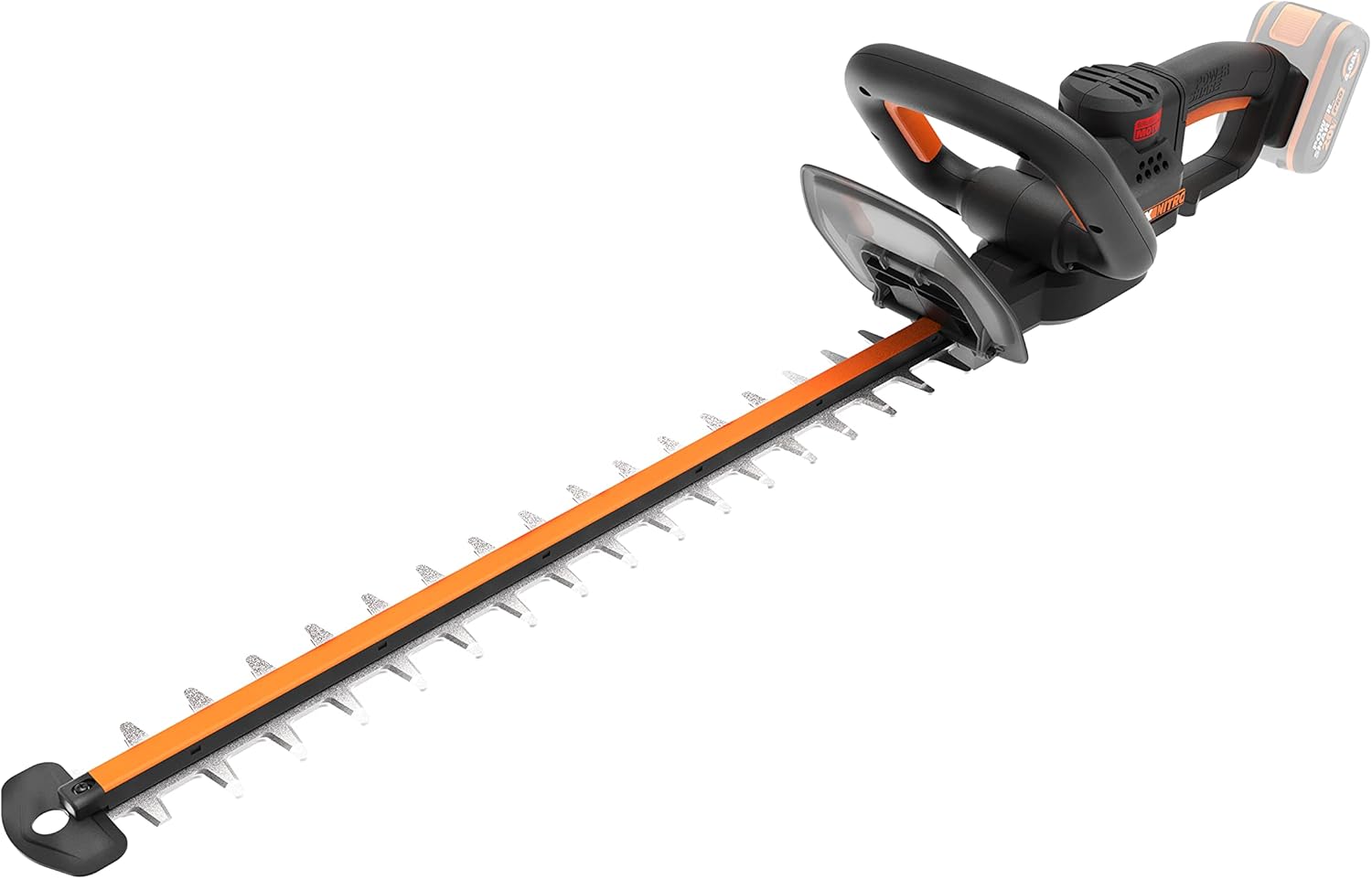 WORX WG263E.9 Nitro Akku Heckenschere 20V, gleichmäßige Schnitte mit weniger Vibration, leistungsstarker bürstenloser Motor, 54cm Schnittlänge, 27mm Zahnabstand, ohne Akku & Ladegerät