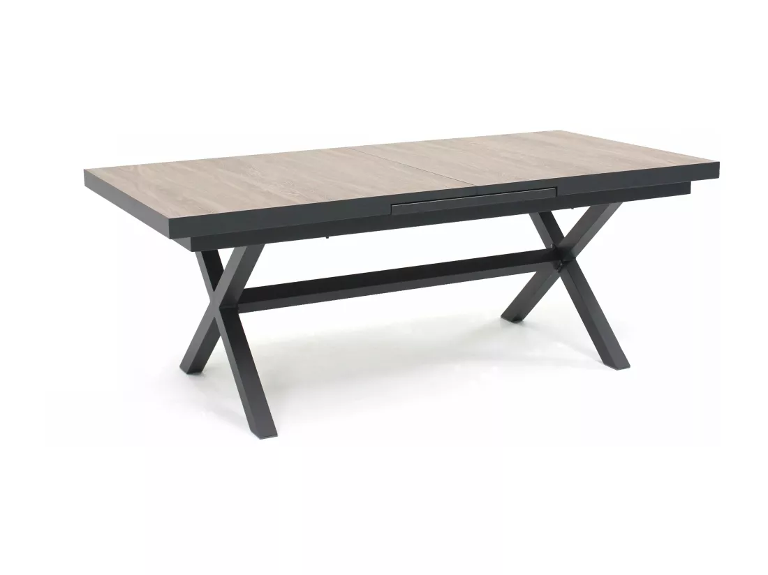 Table extensible aluminium et céramique avec 10 chaises - Tivoli