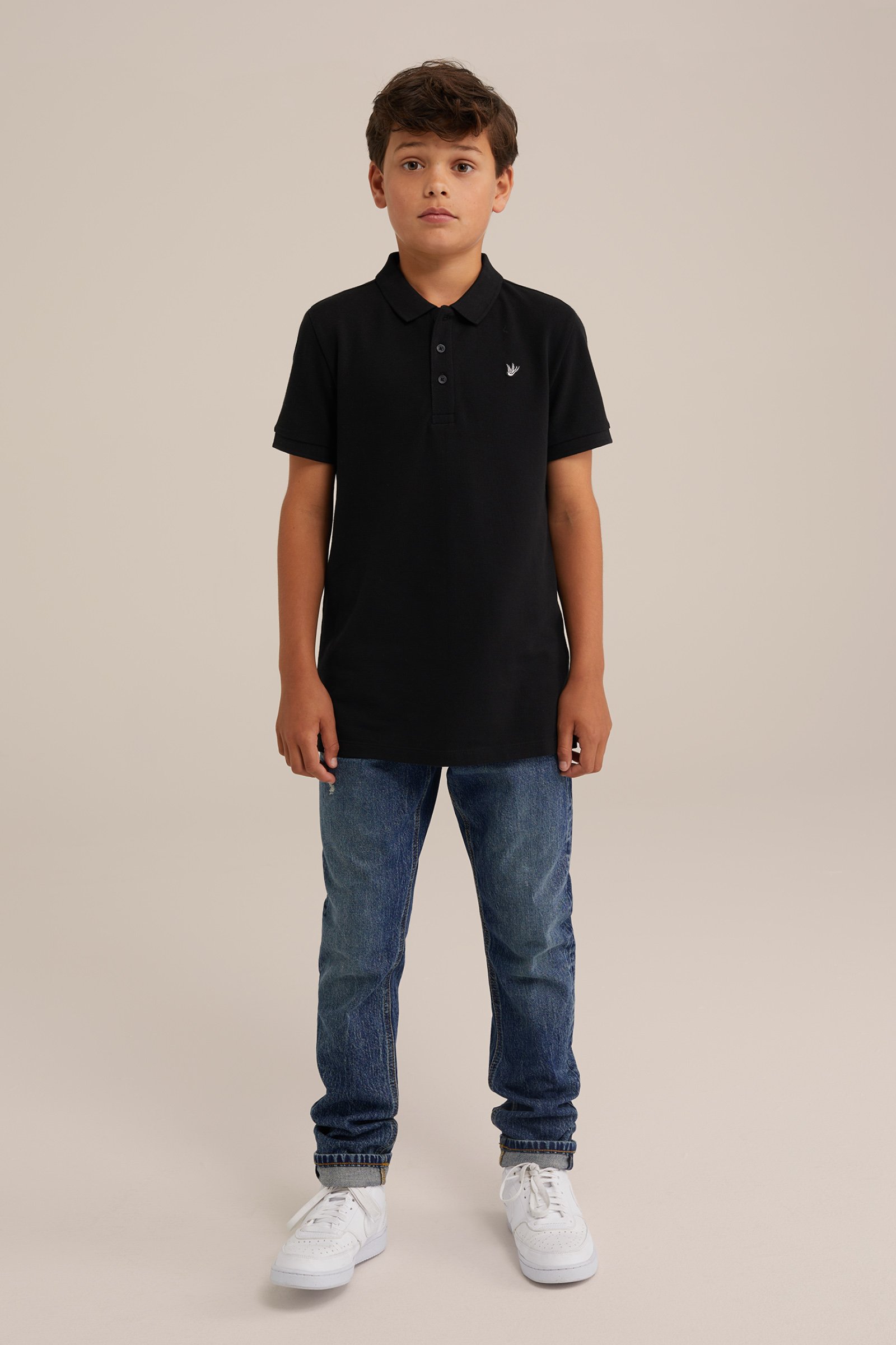 Jongens polo WE Fashion Zwart