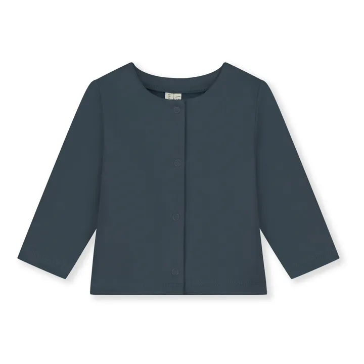 Gray Label Cardigan Coton Bio Bébé | Bleu gris
