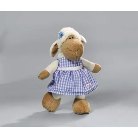 NICI Dress Your Friends Outfit Set Kleid hellblau/weiß kariert mit Haarband