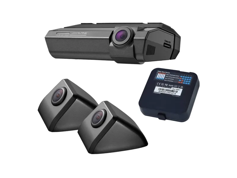 Alpine DVR-F790 dashcam kit m. 2 sidekameraer