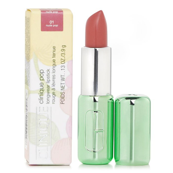 Clinique Pop Longwear Lipstick Shine # 01 Nude Pop