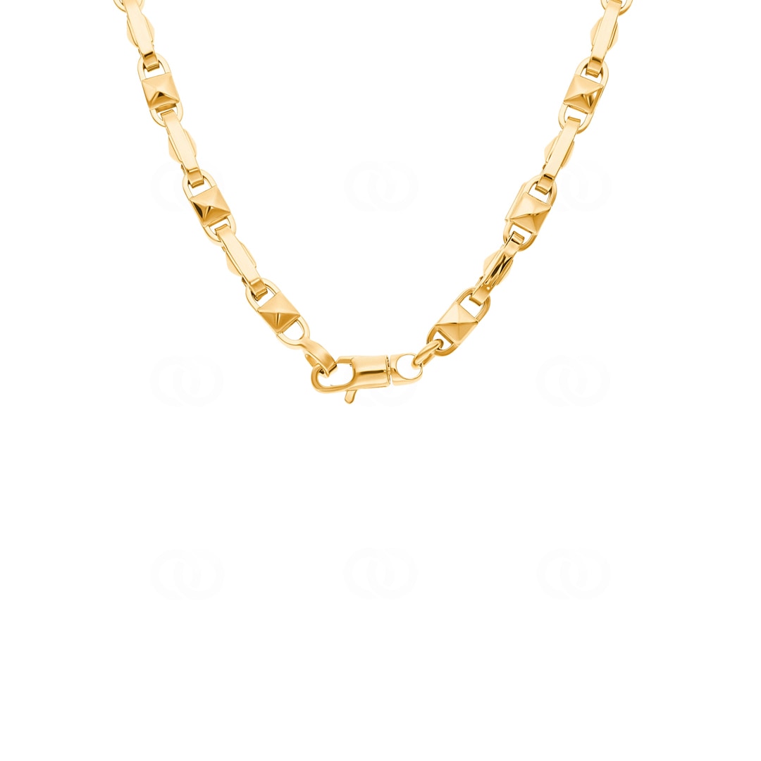 4.4mm Fantasiekette 750/18 K Gelbgold halbmassiv