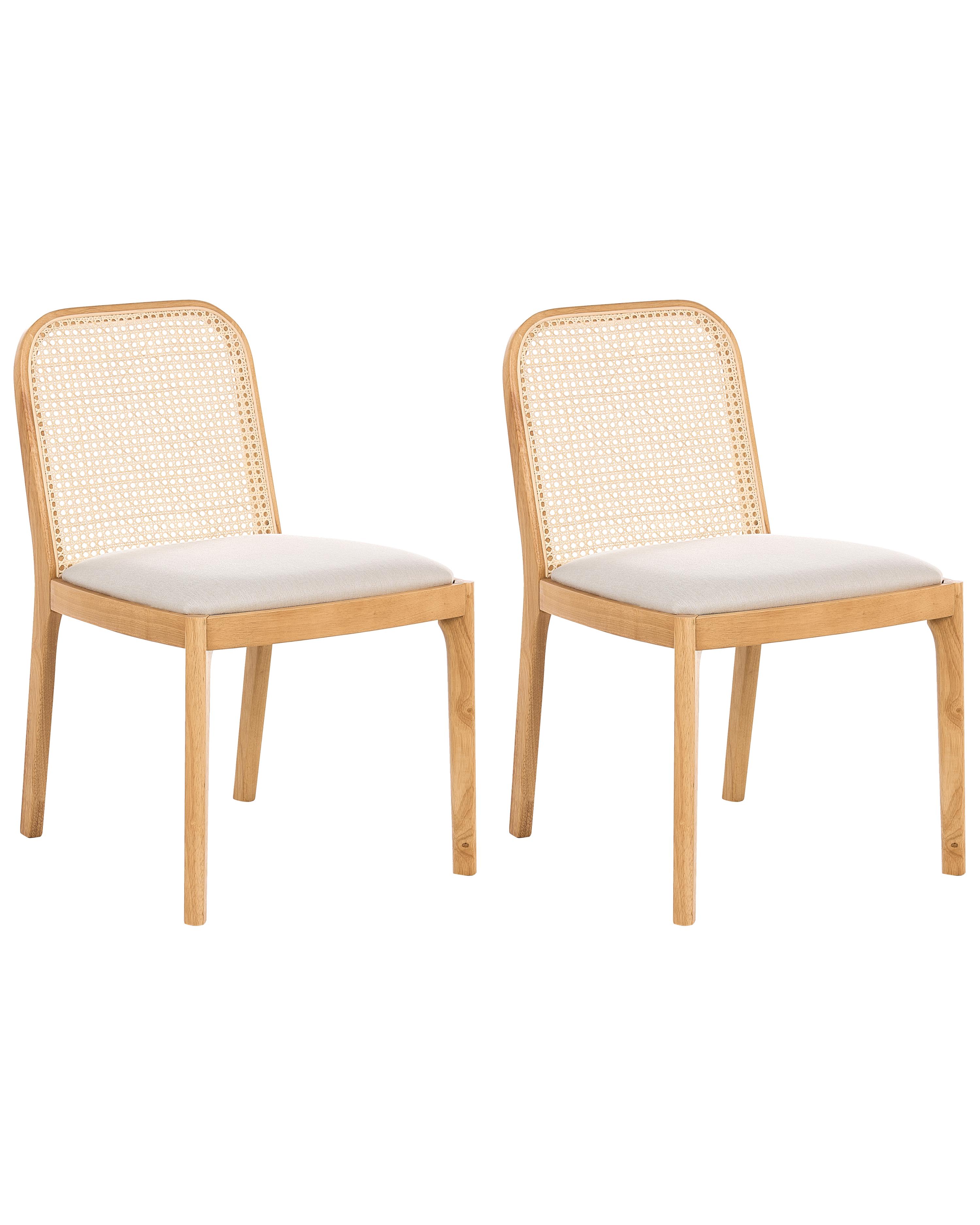 Set van 2 eetkamerstoelen EDINA Lichtbruin