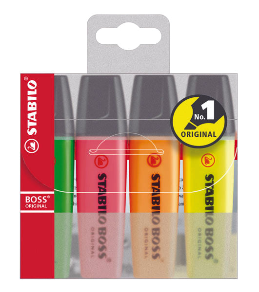 Marcadores Fluorescentes 4 unidades Stabilo Boss
