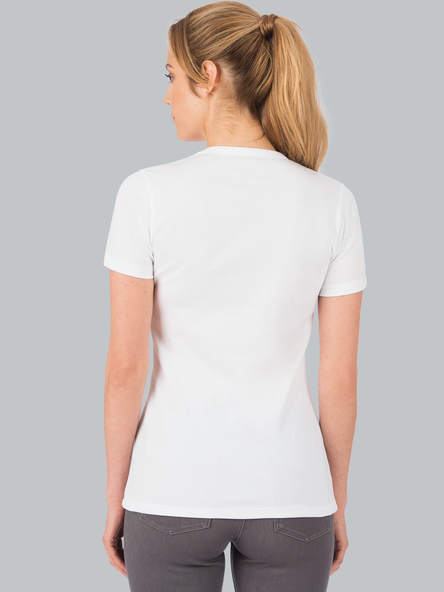 T-Shirt aus Baumwolle/Elastan Weiss