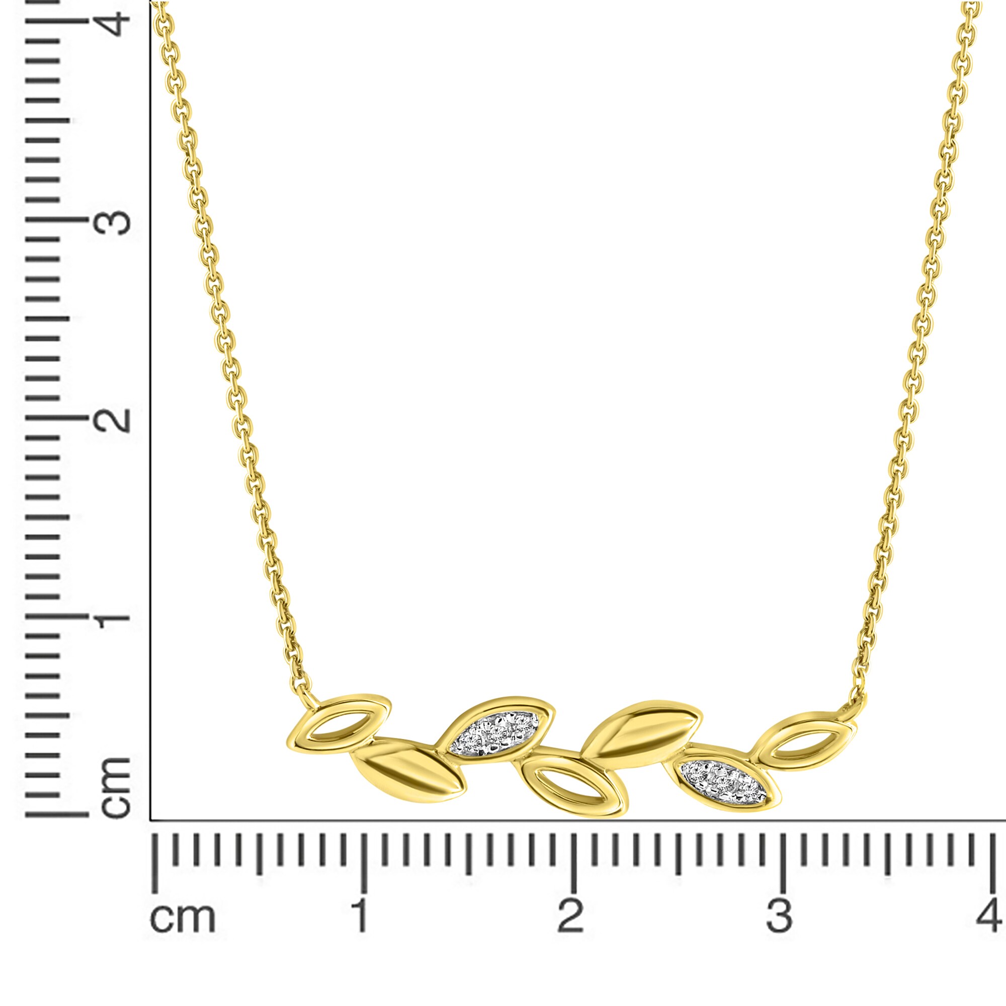 Fascination by Ellen K. Halskette 375 Gold mit 6x Zirkonia weiß