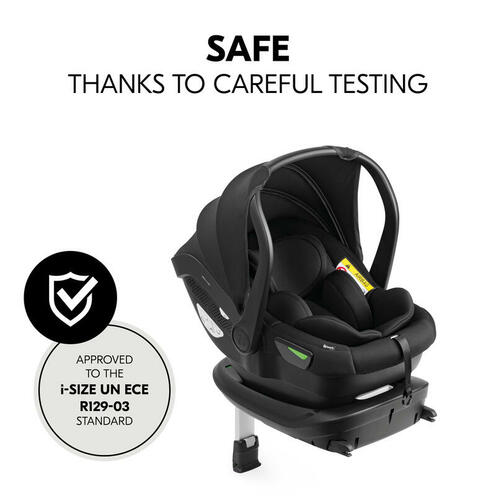 Siège auto Gr0+ Drive N Care Set (coque + base) Black - HAUCK