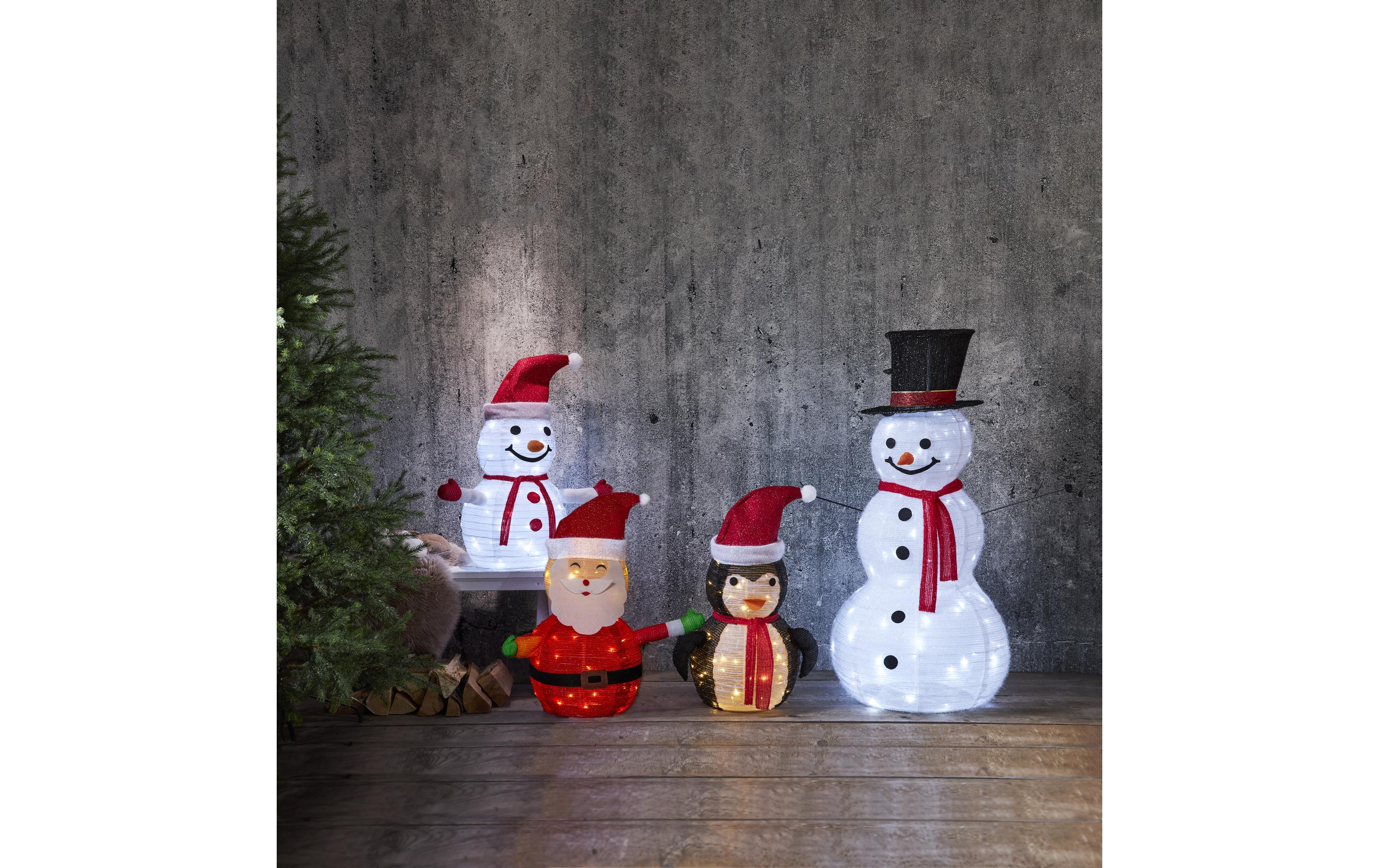 LED-Figur Schneemann, 90 LED, 120 cm, Outdoor<br>Leuchtender Pinguin
