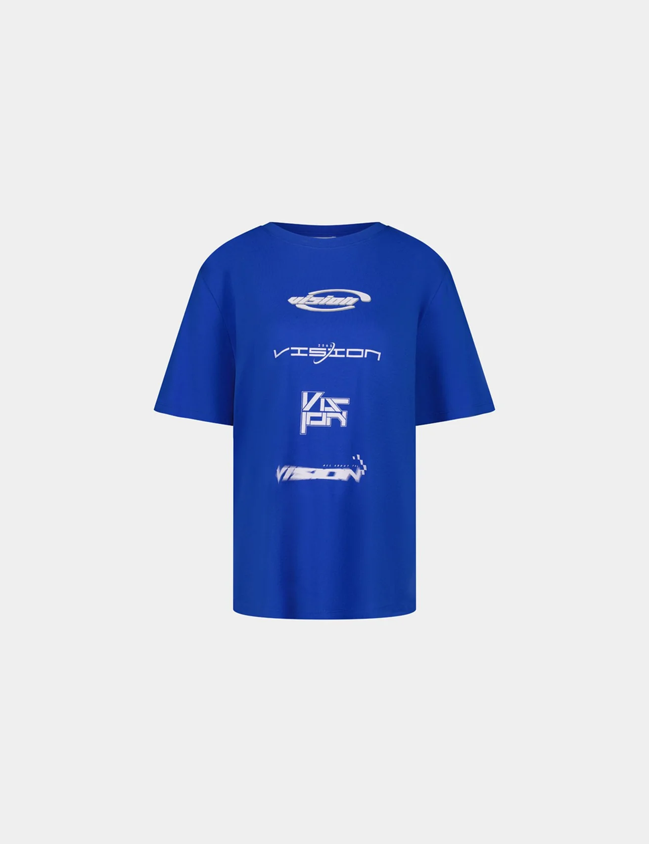 T-shirt à message bleu océan